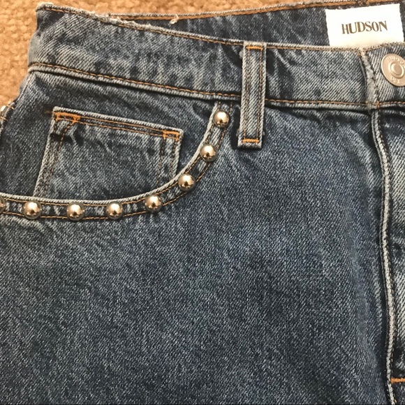 Hudson Studded Mini Jean Skirt - Picture 7 of 8
